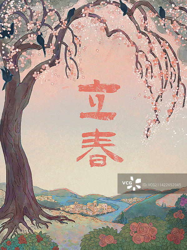 立春立夏二十四节气海报图片素材