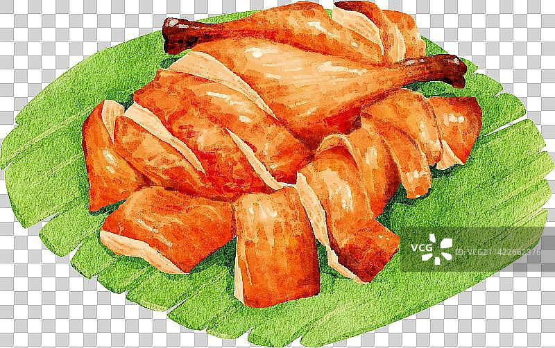 烤鸭插画图片素材