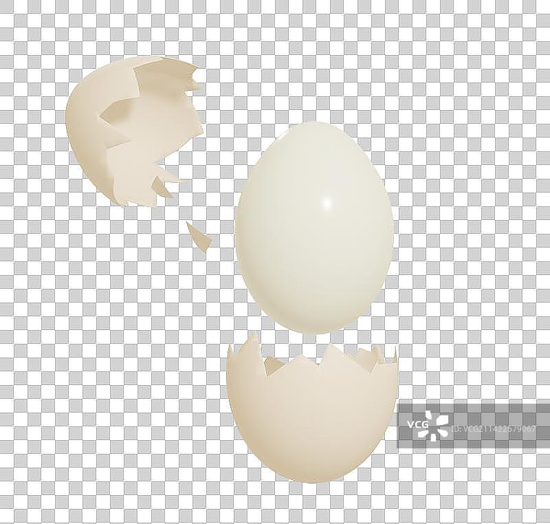 3D特写的白鸡蛋在纸盒中图片素材