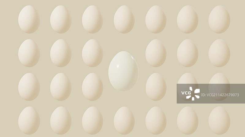 3D特写的白鸡蛋在纸盒中图片素材