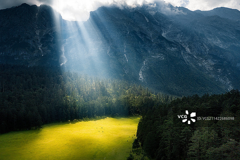 玉龙雪山景区云杉坪景点图片素材