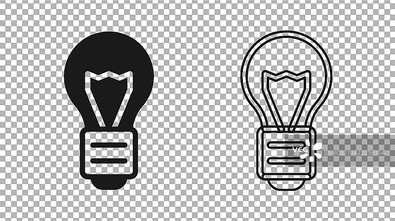 创意灯泡黑色图标图片素材