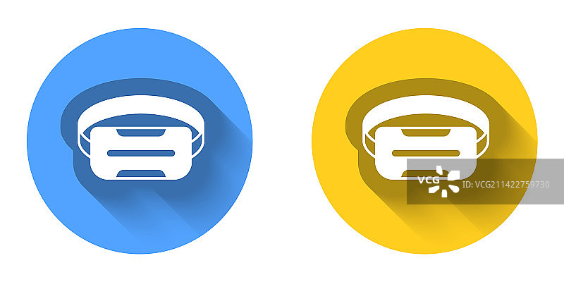 白色VR虚拟现实眼镜图标图片素材