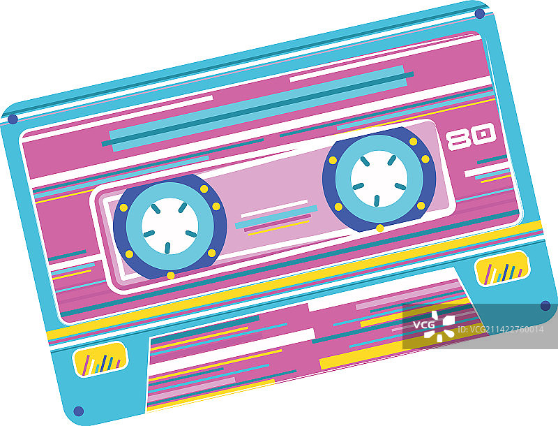 复古彩色卡带图像图片素材