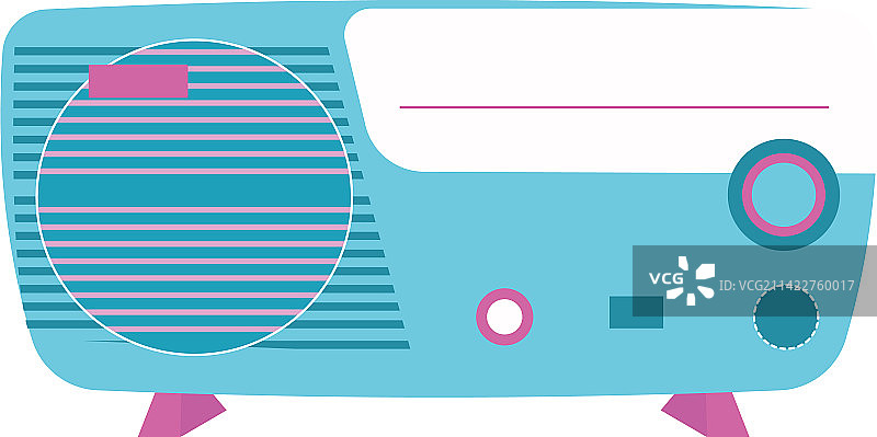 彩色复古收音机图像图片素材