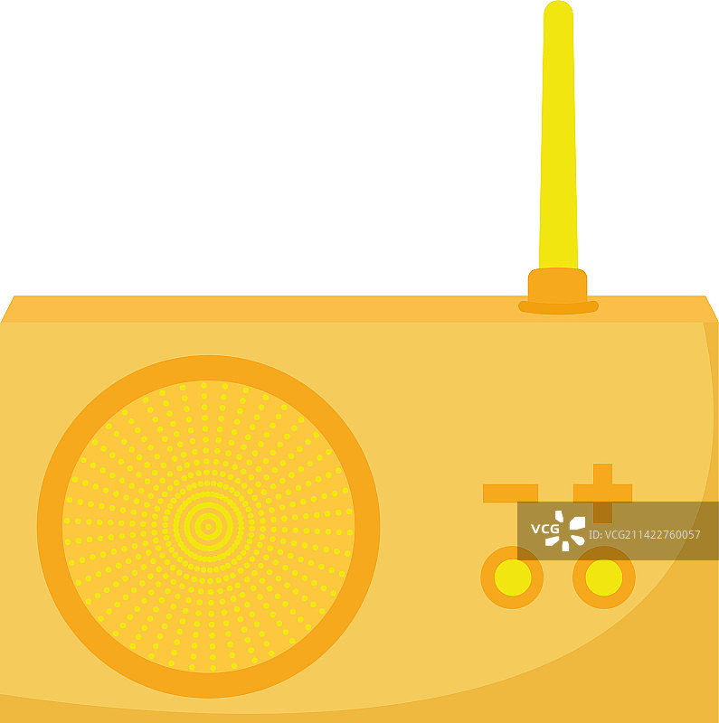 彩色复古收音机图像图片素材