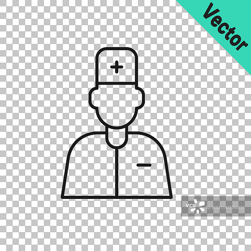 黑色男医生图标图片素材