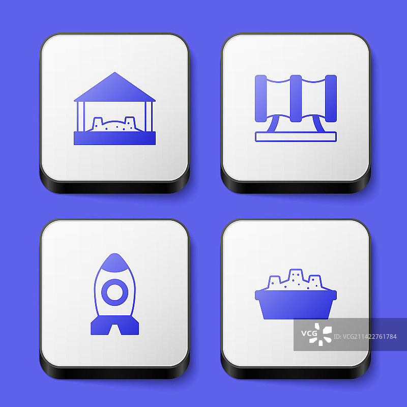 沙箱玩具套装：沙子、儿童游乐场滑梯图片素材