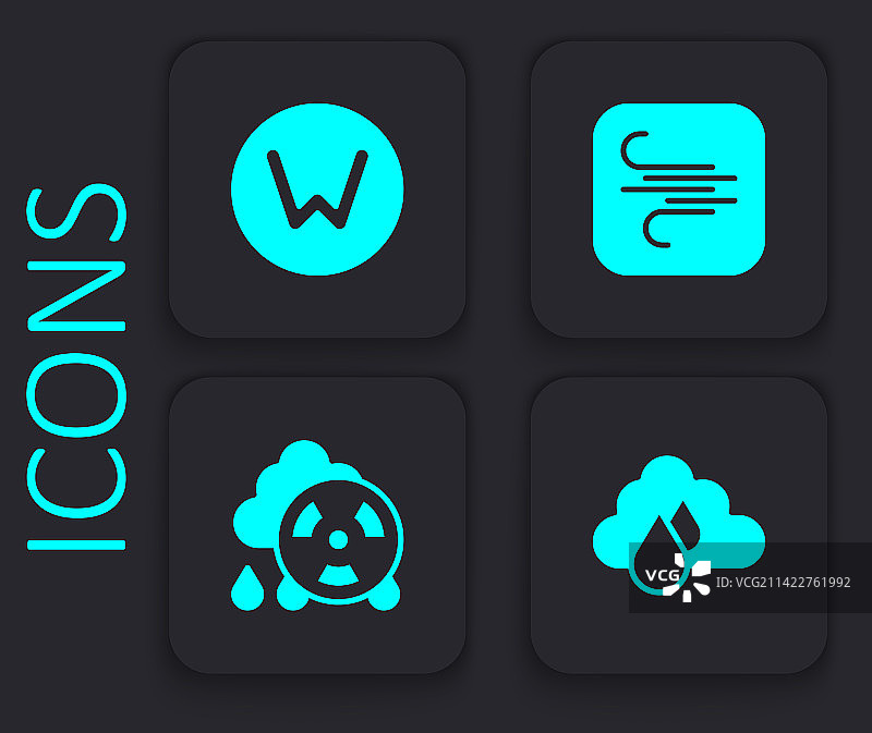 阴雨天气的云朵和雨，指南针北风图片素材