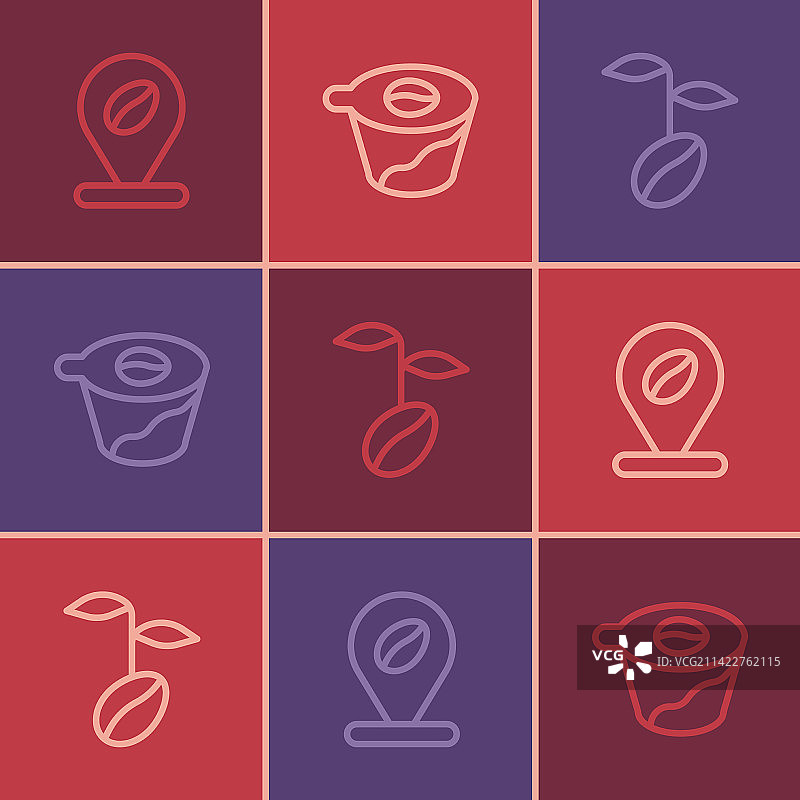 线路定位：咖啡豆图片素材