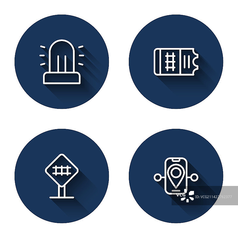 铁路信号灯火车票图片素材