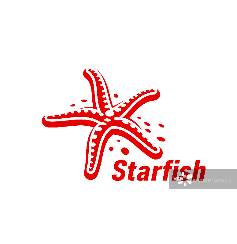 海星图标或海星海洋海滩符号图片素材