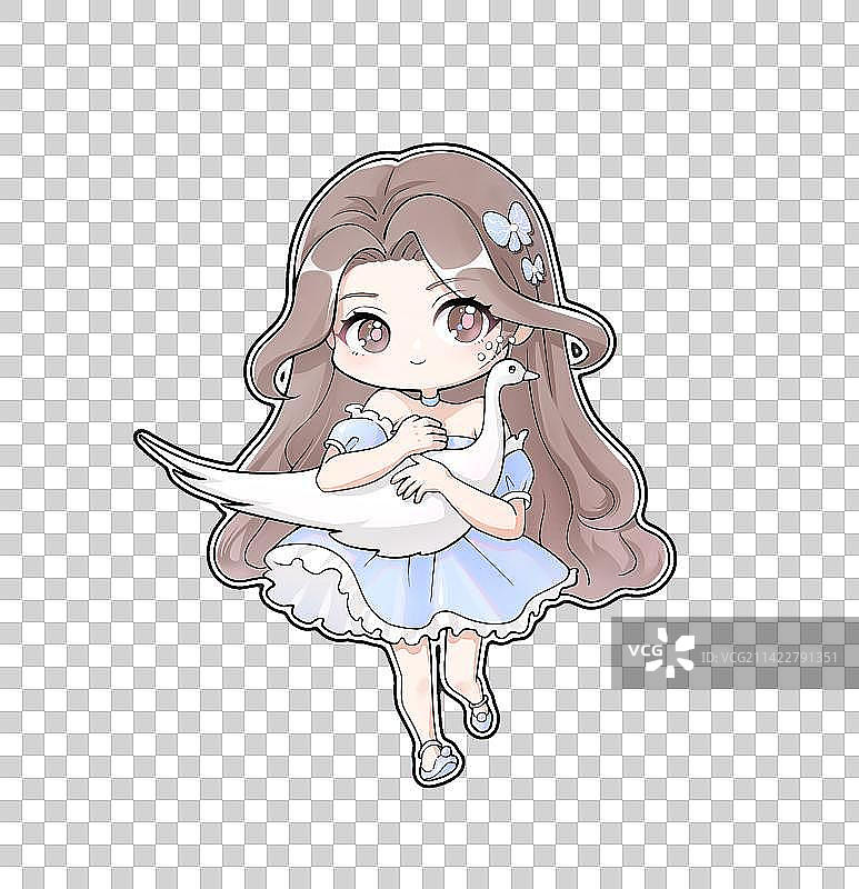 Q版可爱女孩图片素材