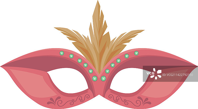 红色狂欢节面具图片素材