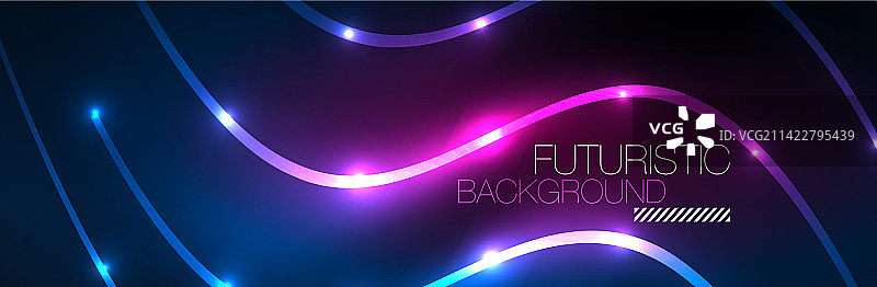 闪亮的霓虹灯暗抽象背景与图片素材
