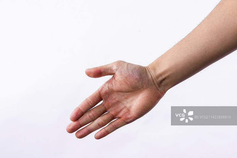 白底伸出手 握手图片素材