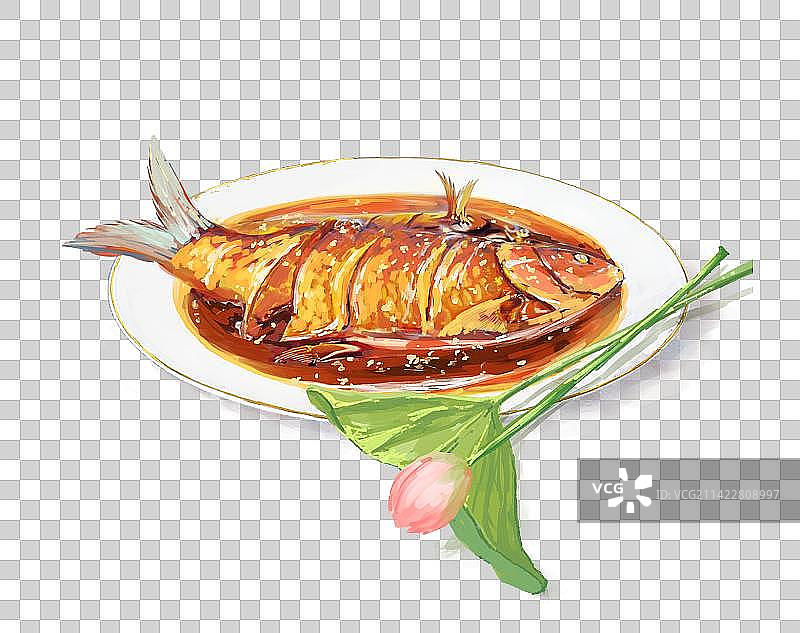 西湖醋鱼图片素材