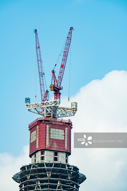 现代城市施工建筑体图片素材