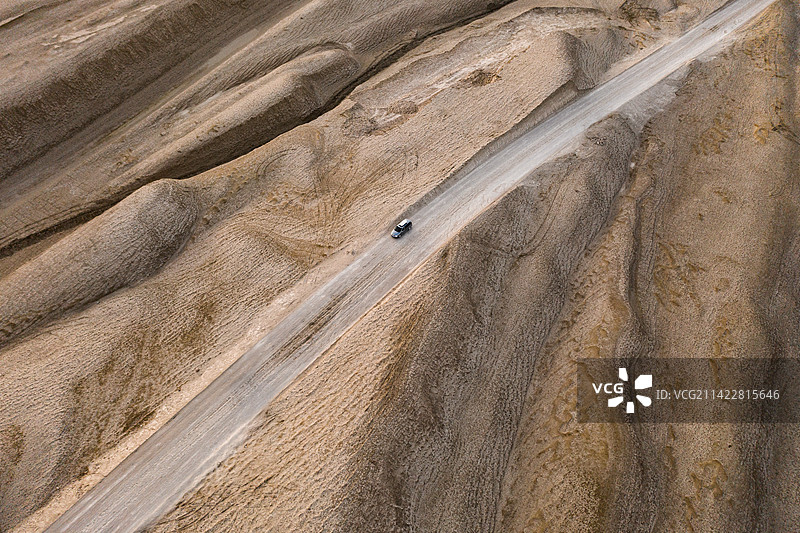 荒漠戈壁道路图片素材