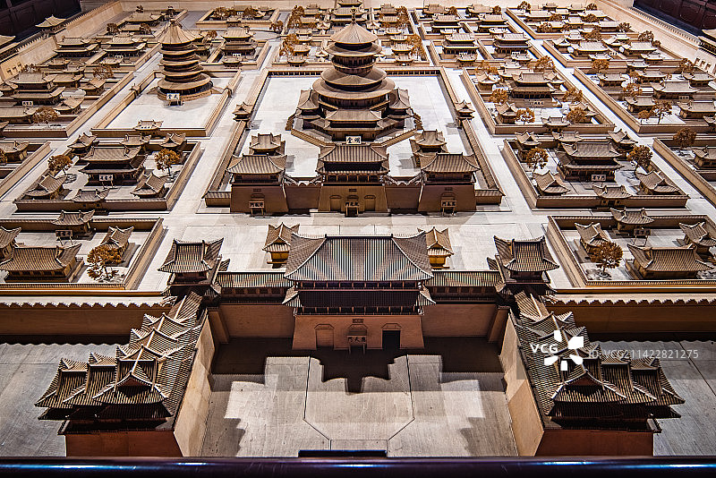 洛阳古城布局沙盘全景图图片素材