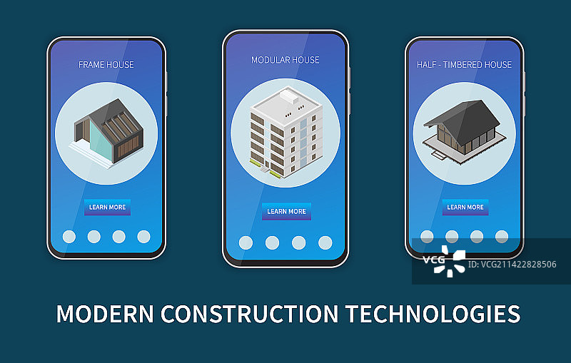 模块化框架建筑套件图片素材