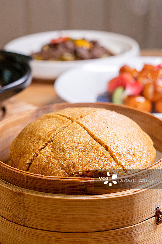 粤式茶楼点心 马拉糕图片素材