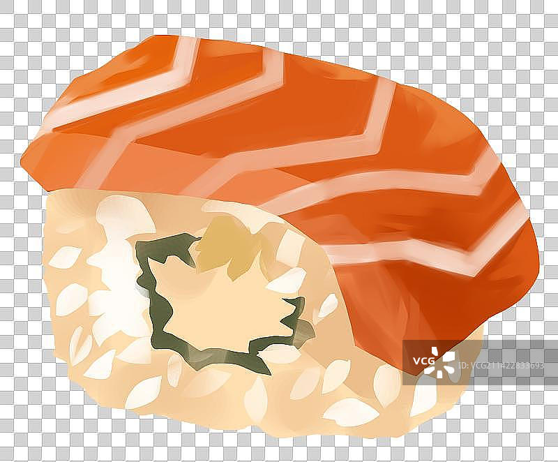 日本传统美食食物食材寿司海产品小吃鱼肉元素插画图片素材