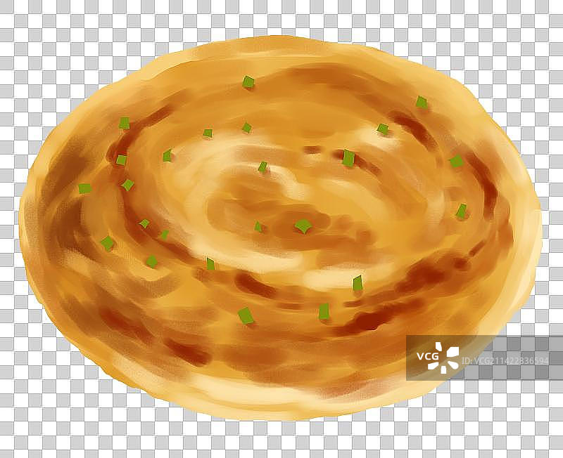 传统美食食物食材小吃面食面饼葱油饼美味插画图片素材