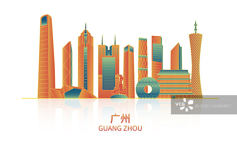 广州建筑矢量图图片素材