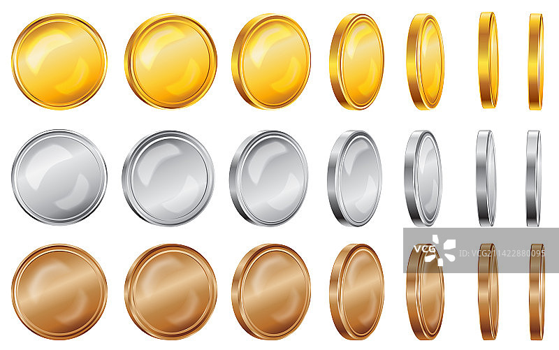 逼真的有价值的硬币图片素材