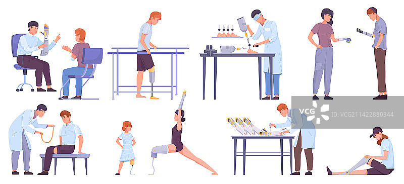 机器人假肢组合图片素材