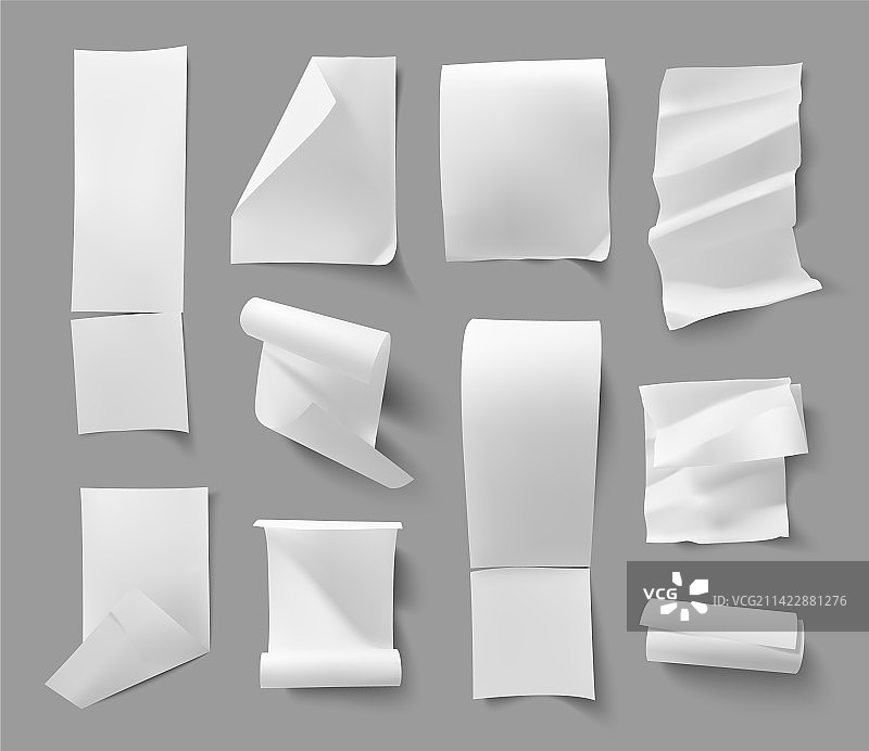 现金收据纸套装图片素材