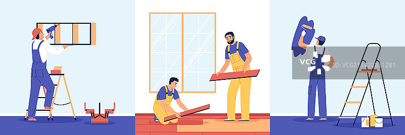 房屋翻新套装图片素材