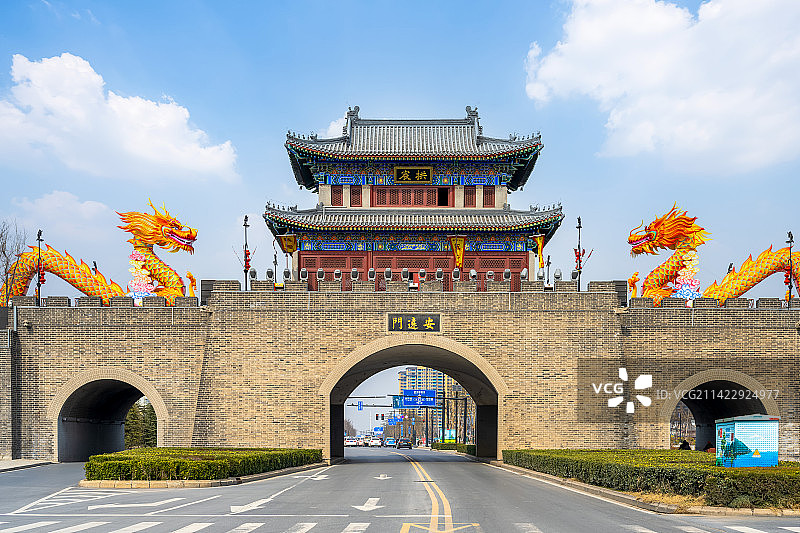 中国河南开封安远门古城门图片素材