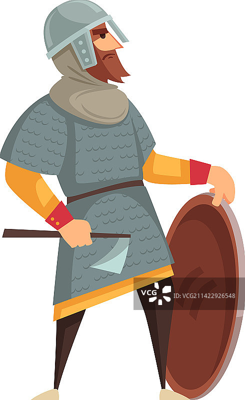 维京人扁平风格设计图片素材