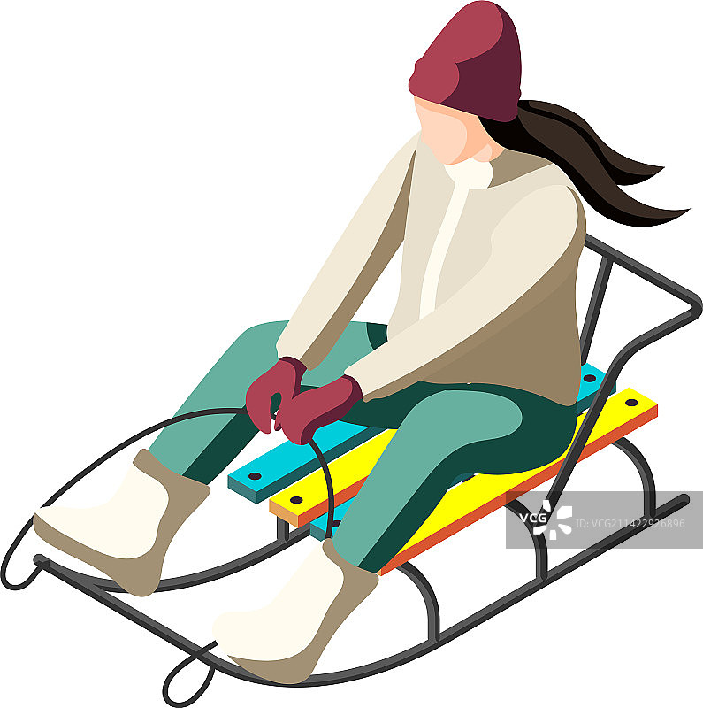 2.5D雪橇图片素材