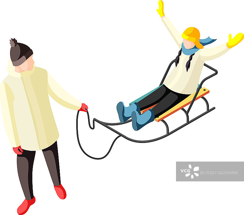 2.5D雪橇图片素材