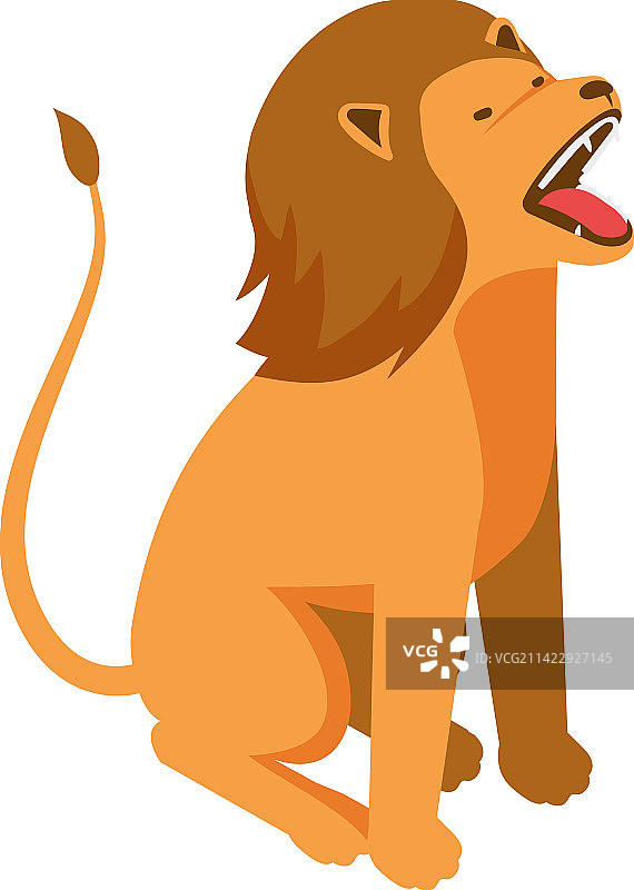 2.5D风格的狮子图片素材