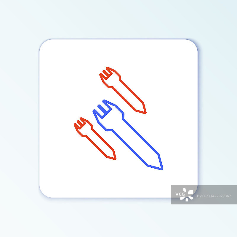 火箭线条图标图片素材