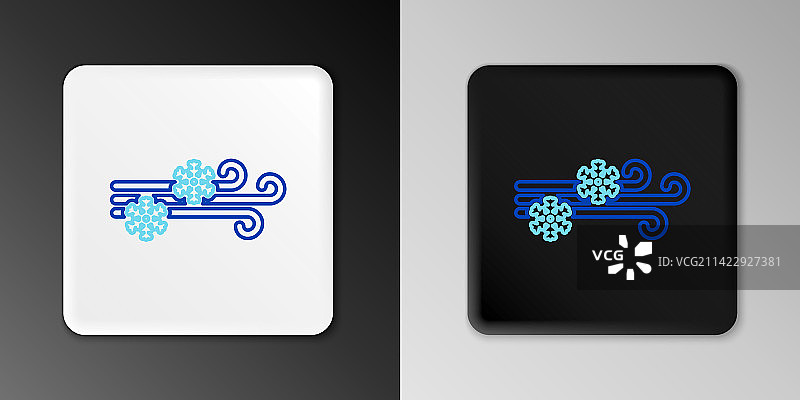 风雪线条图标（灰色背景）图片素材