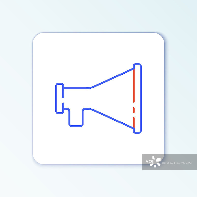 白色背景上的线性扩音器图标图片素材