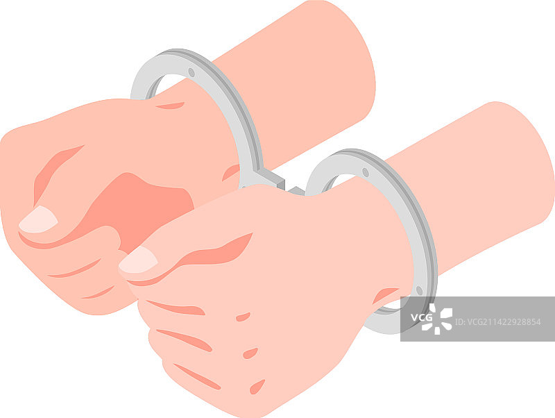 戴着手铐的双手图片素材