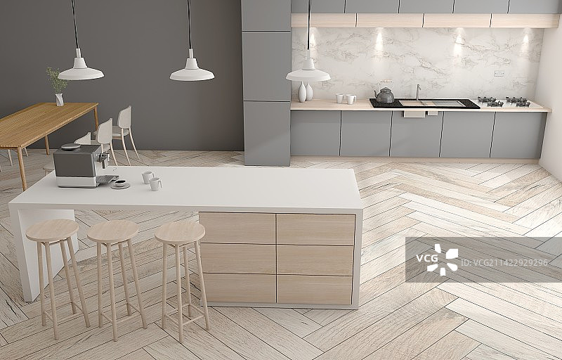 室内客厅吧台样板间图片素材