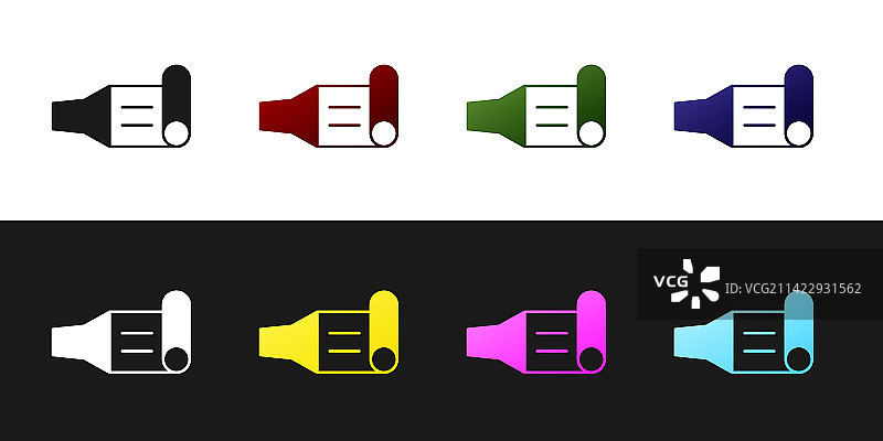 黑色背景上的生日派对喇叭图标图片素材