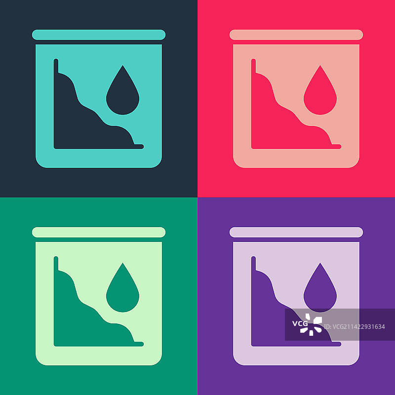 波普艺术原油价格下跌图标图片素材