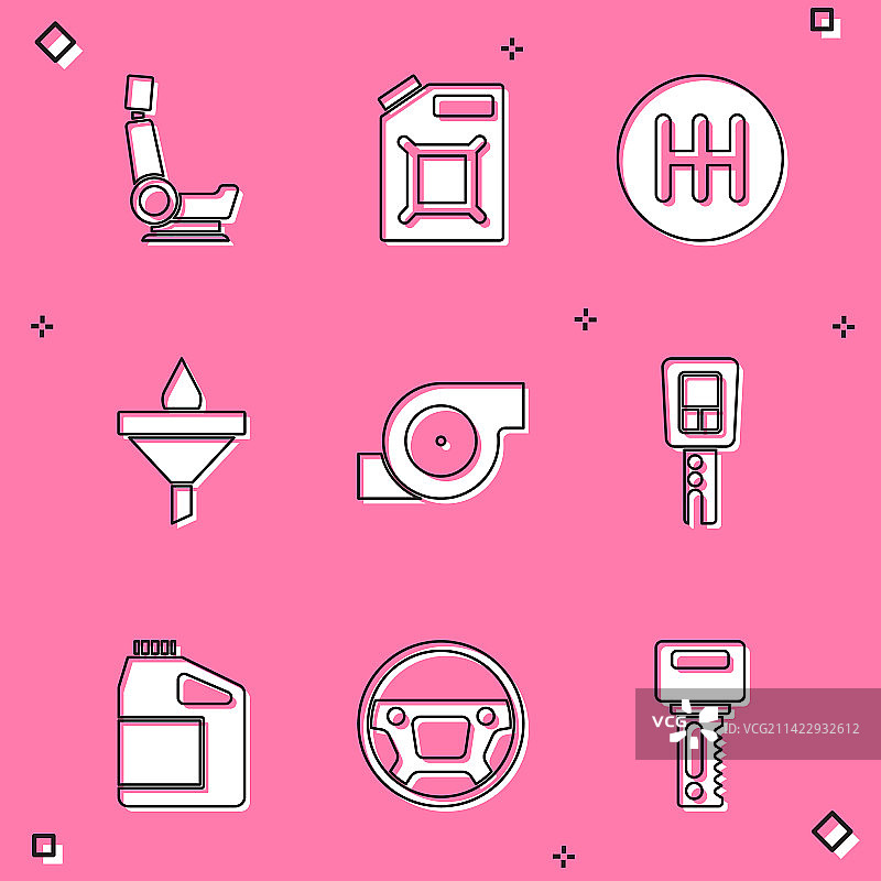 汽车座椅汽油桶换挡杆套件图片素材