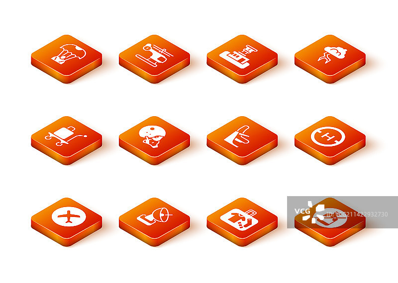 飞机、雷达、行李车、行李和现代飞行员图片素材