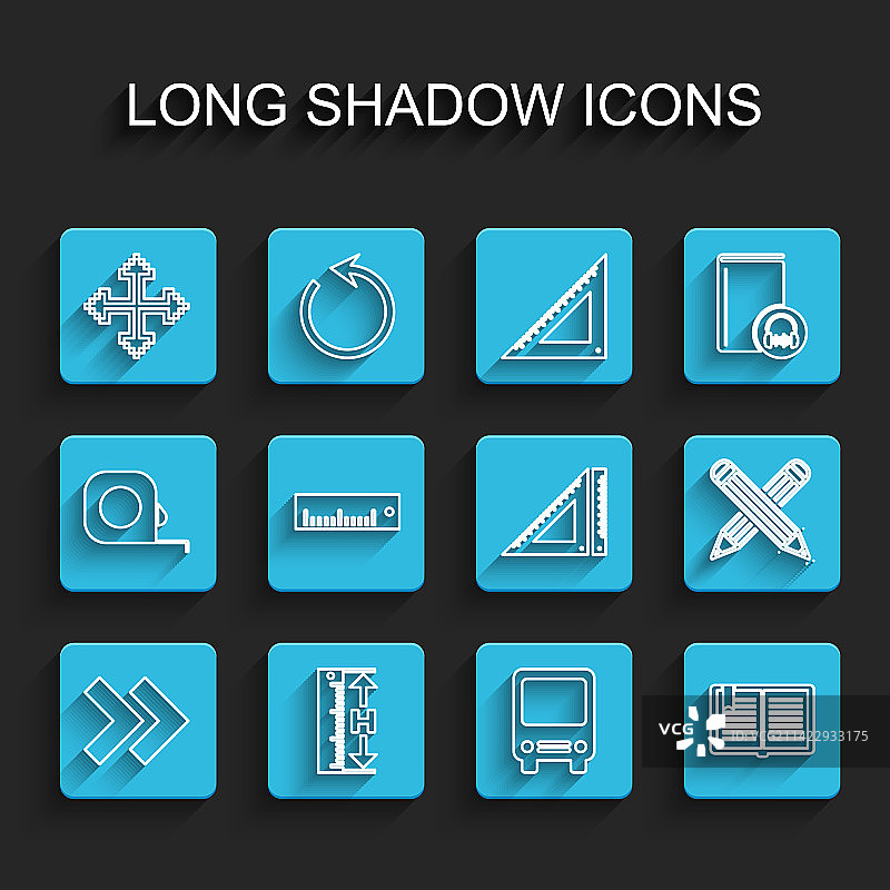 线条箭头测量高度长度像素图片素材