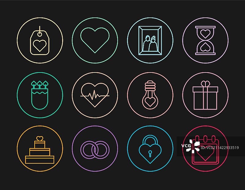 日历爱心礼品盒图片素材