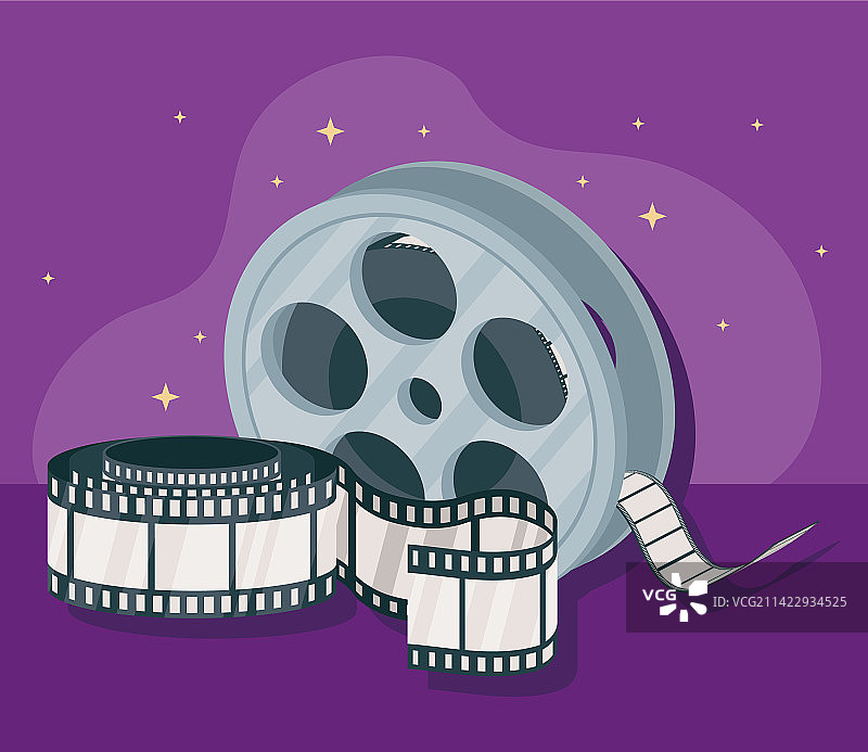 电影胶片卷轴图片素材